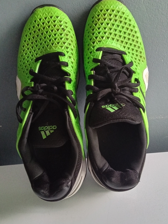 Adidas Barricade 8+ Solar Green Black Tennis Shoes Mens 11 F32237 main image 8